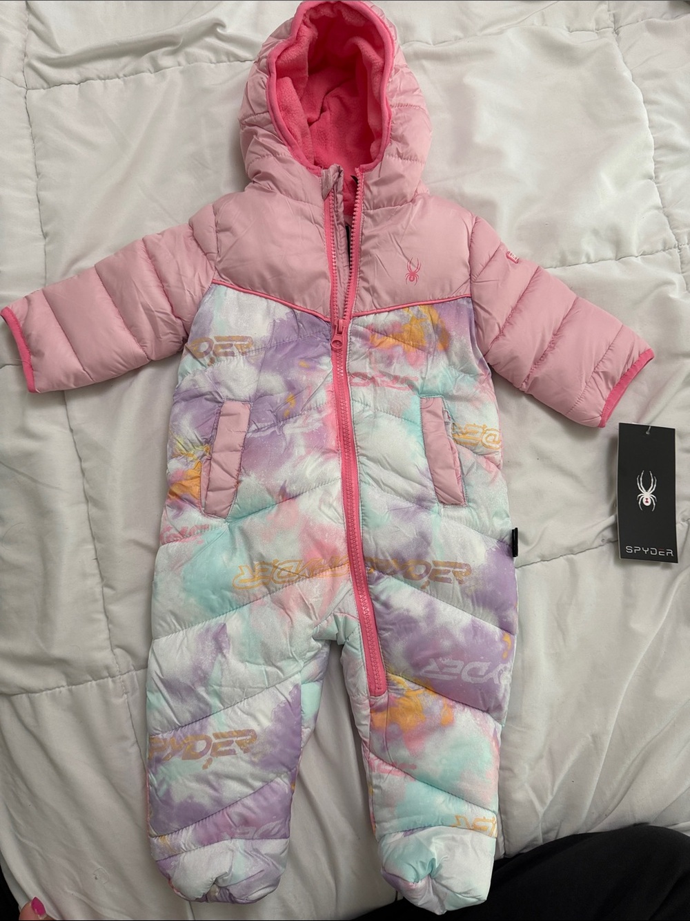 Spyder Babygirl' Pink Multi-Color Insulated One-Piece Snowsuit